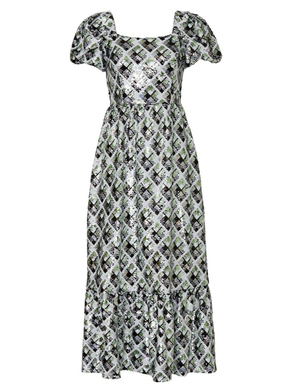 HVN Sequin Argyle Fromer Dress Size 0
